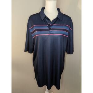 Jack Nicklaus neutral sporty striped golf polo
